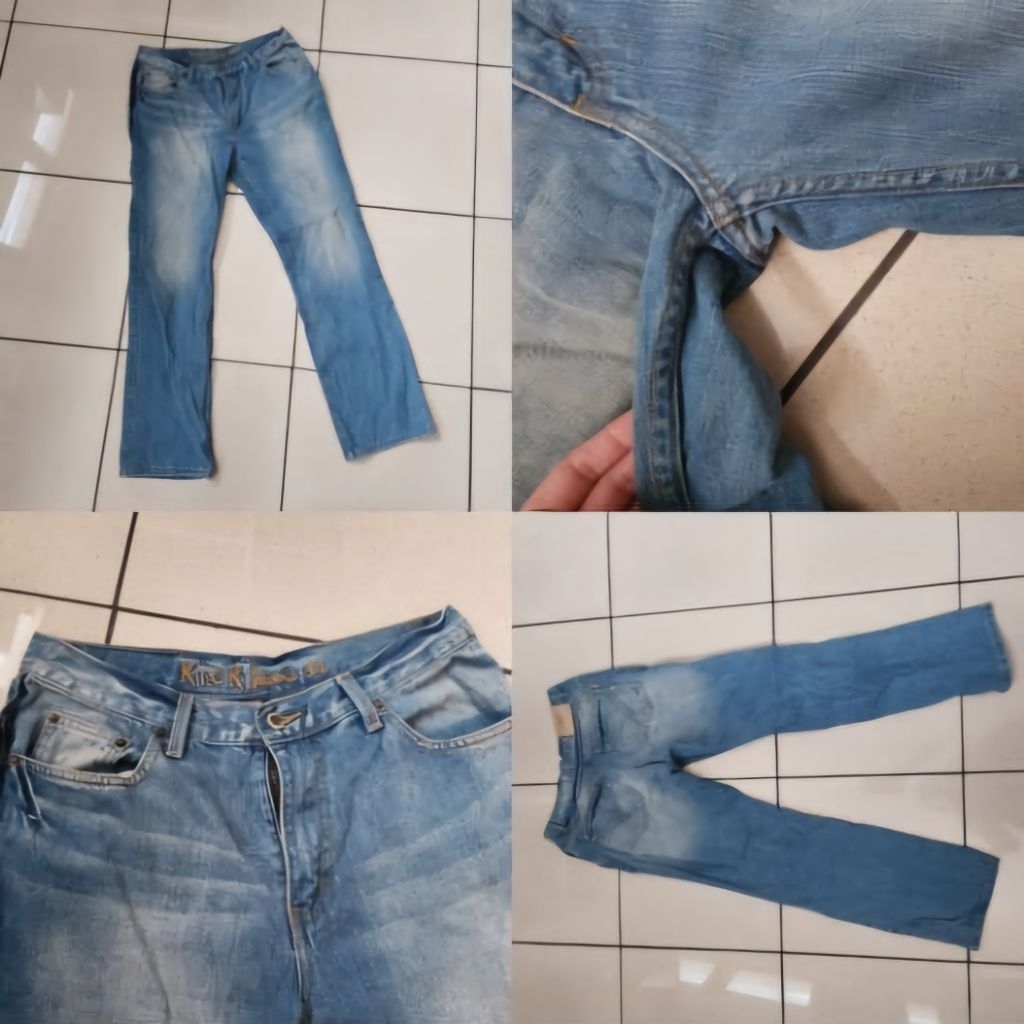 celana jeans pria kickers men's denim pants celana panjang 34 kecil fit S