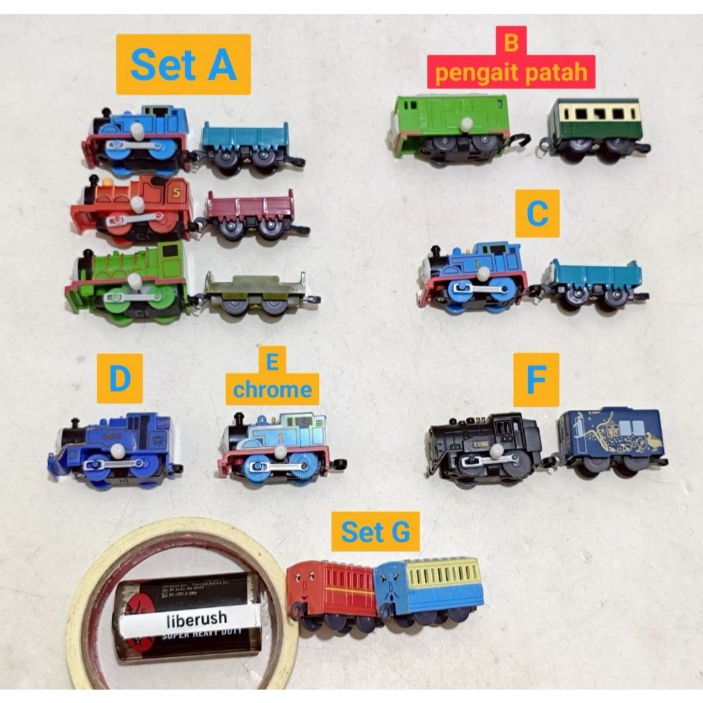 [/Pcs] Tomy capsule gashapon wind up thomas james percy boco boko belle c1250 narrow gauge plarail m