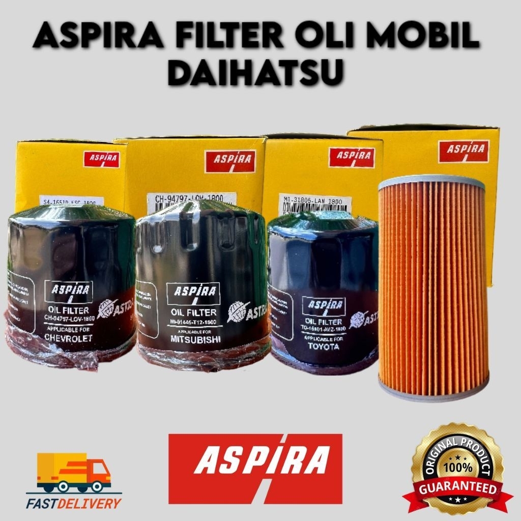 ASPIRA FILTER OLI MOBIL DAIHATSU XENIA GRANDMAX LUXIO TARUNA ORIGINAL KUALITAS TERBAIK