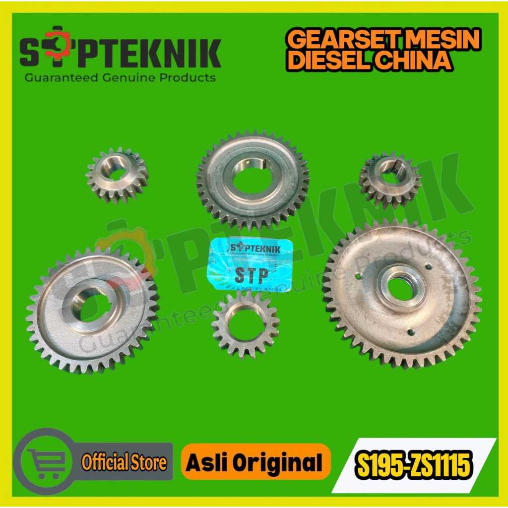 GEARSET S195-ZS1115 MESIN DIESEL MERK CINA DONGFENG, JIANGFA