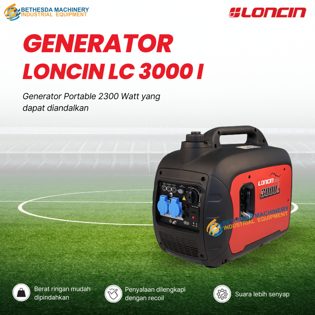 Loncin LC 3000i Genset Inverter 2500 watt silent portabel 1 Phase
