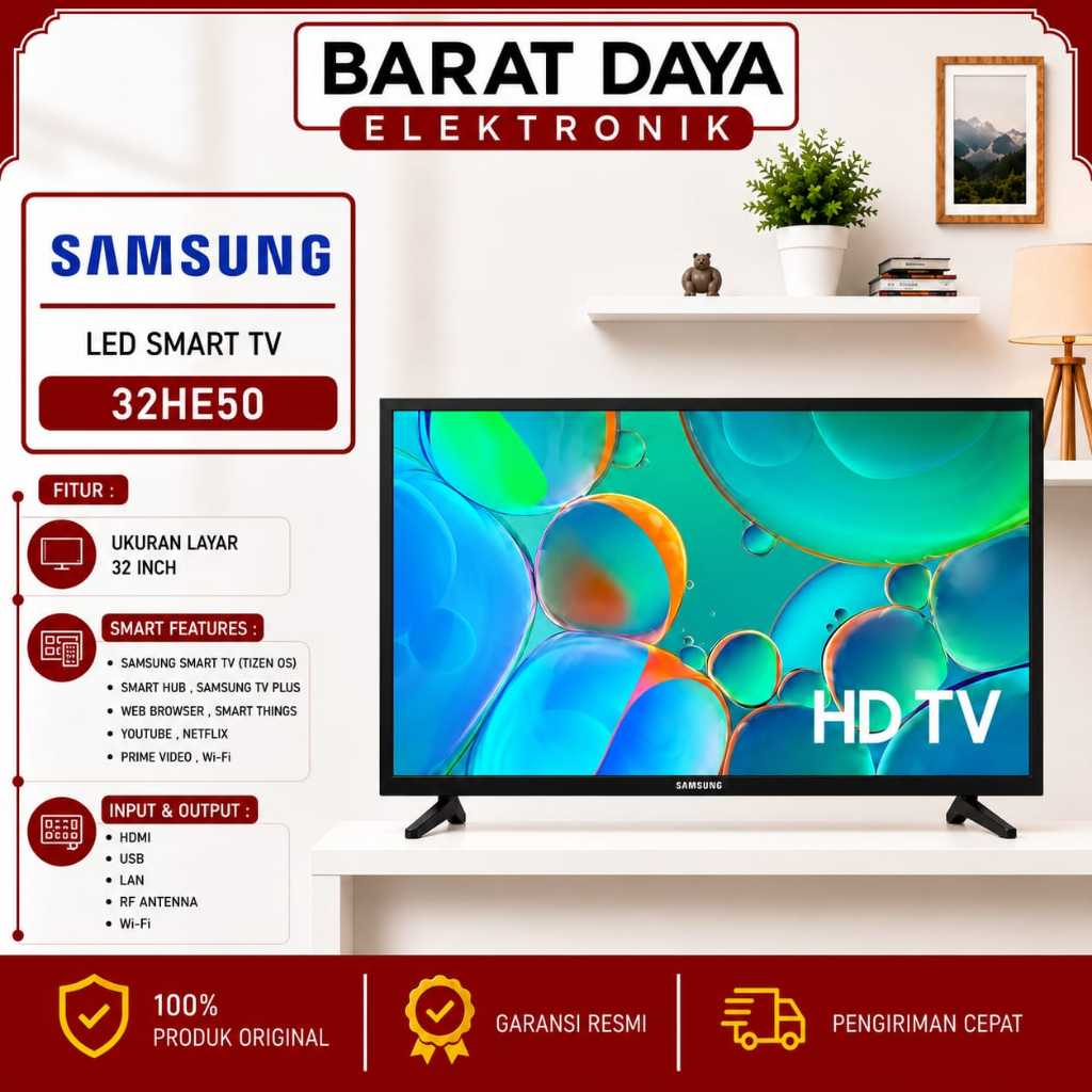 LED Samsung Smart TV 32" HD 32HE50 Smart TV GARANSI RESMI
