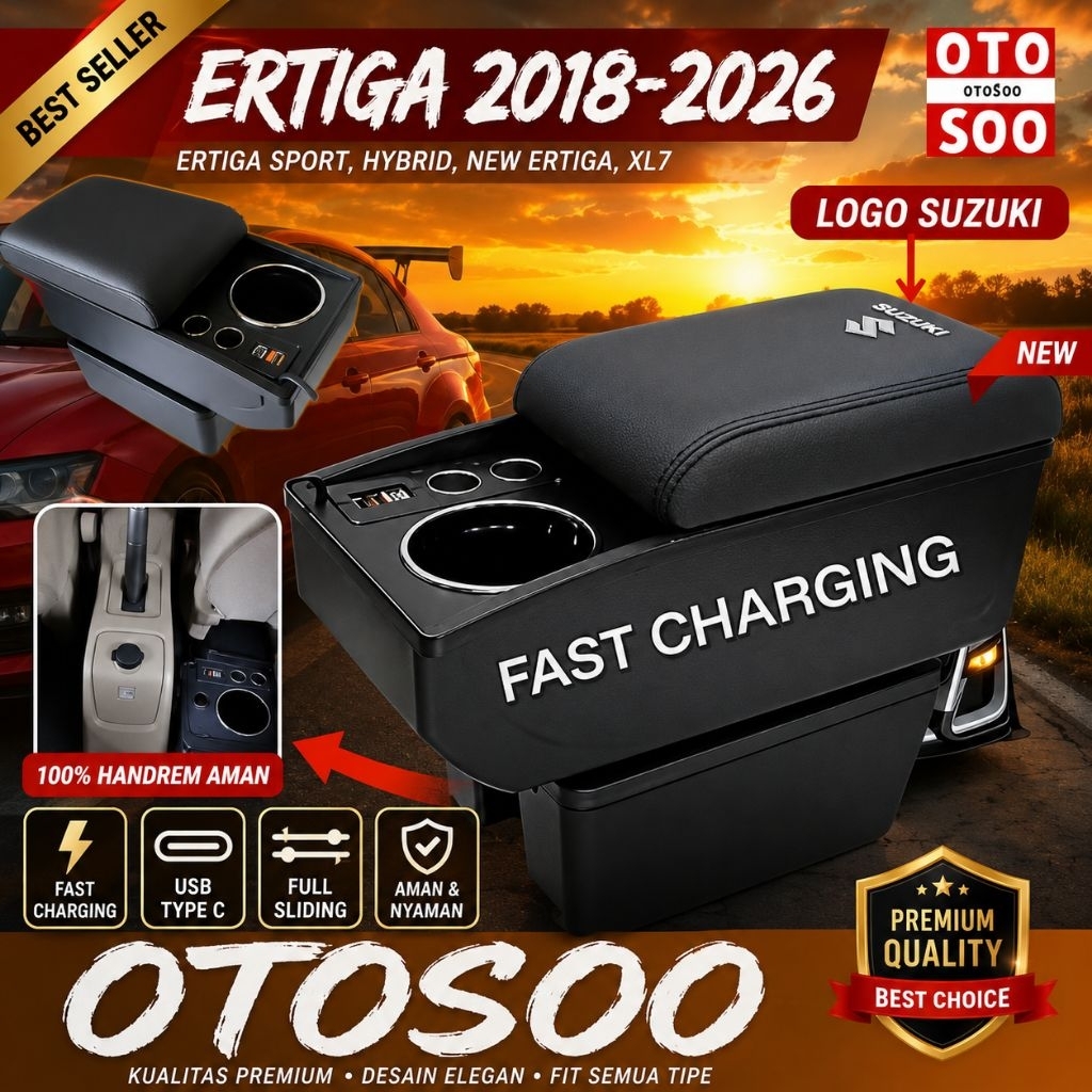 ARMREST All new ERTIGA 2018-2026 ,ERTIGA SPORT dan Ertiga Hybrid ,xl7