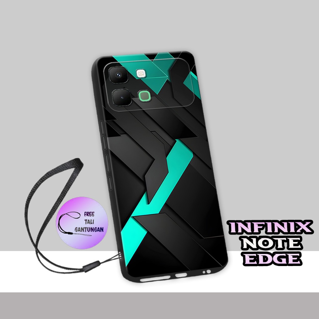 GC10 / Softcase karet Hp INFINIX NOTE EDGE + FREE TALI GANTUNGAN HP Terbaru / Motif Abstrak / Case I