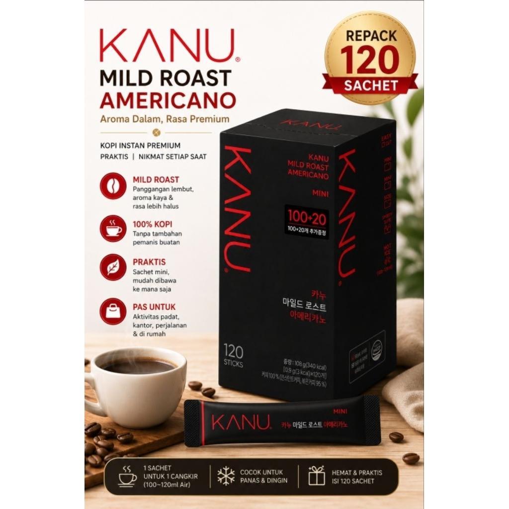 [Repack 120 Sachet] Maxim Kanu Mini Mild/Dark Americano Coffee Kopi Korea