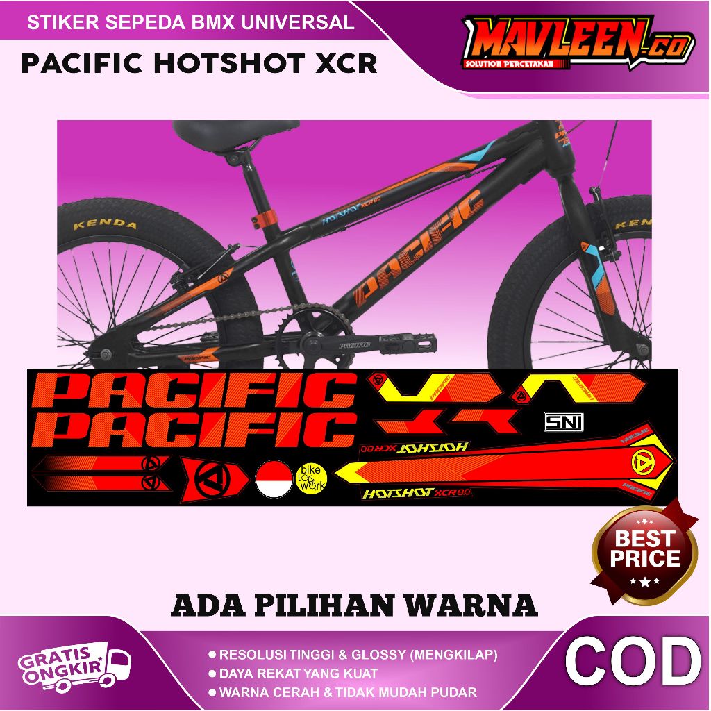(COD) TERBARU stiker striping sepeda trex BMX 18 20 decal glossy lentur anti air