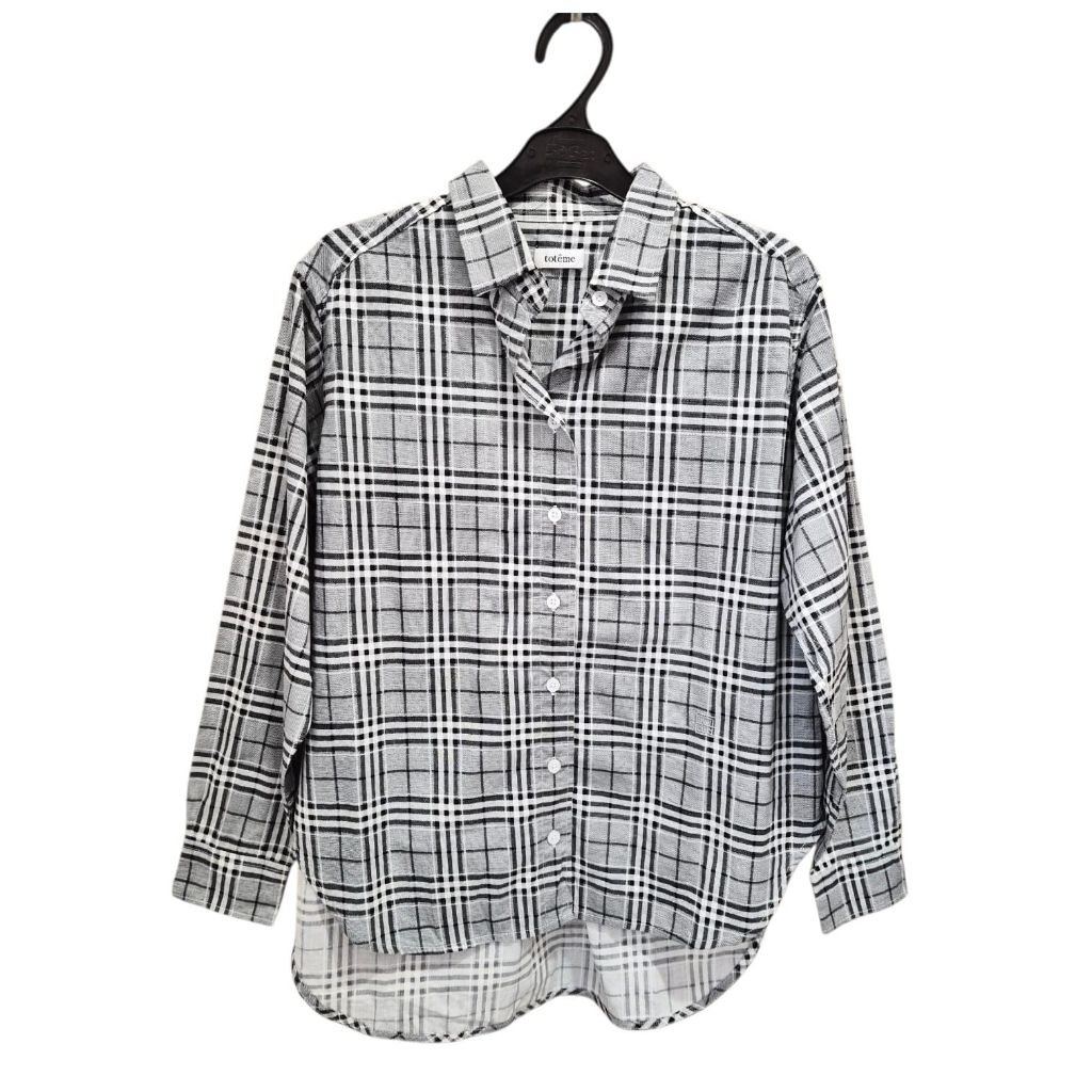 toteme woman checkered shirt