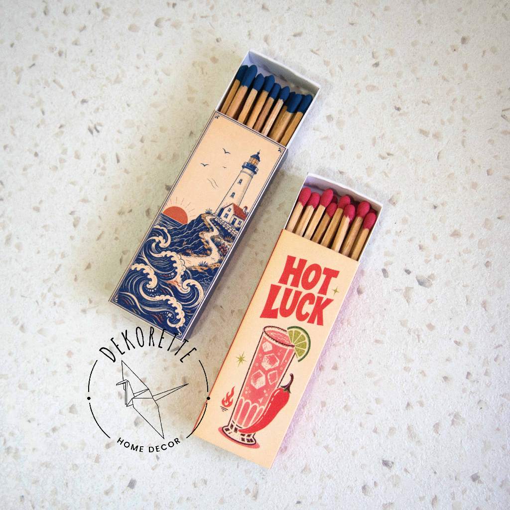 DEKORETTE - (40-106)  korek api kayu aesthetic/Woodenstick/korek api panjang box