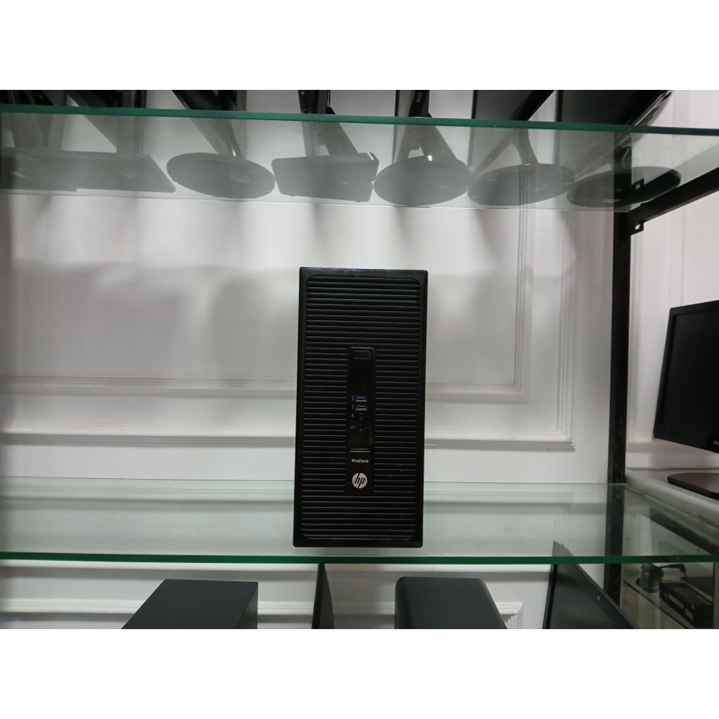 cpu only hp prodesk 400 G3 MT core i3 6100 gen6 ram 4gb ddr4 hdd 500gb kondisi pc normal siap diguna