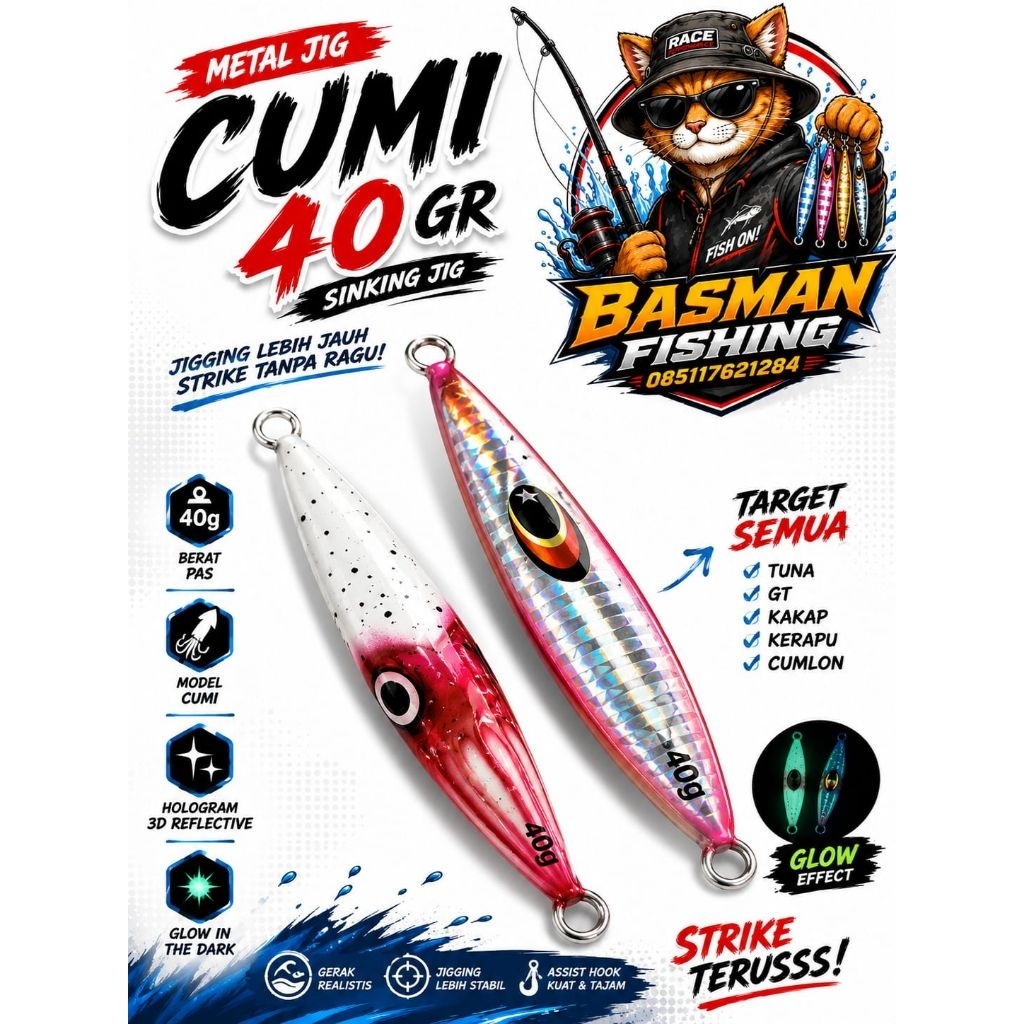 metal jig model cumi 40 gr GID
