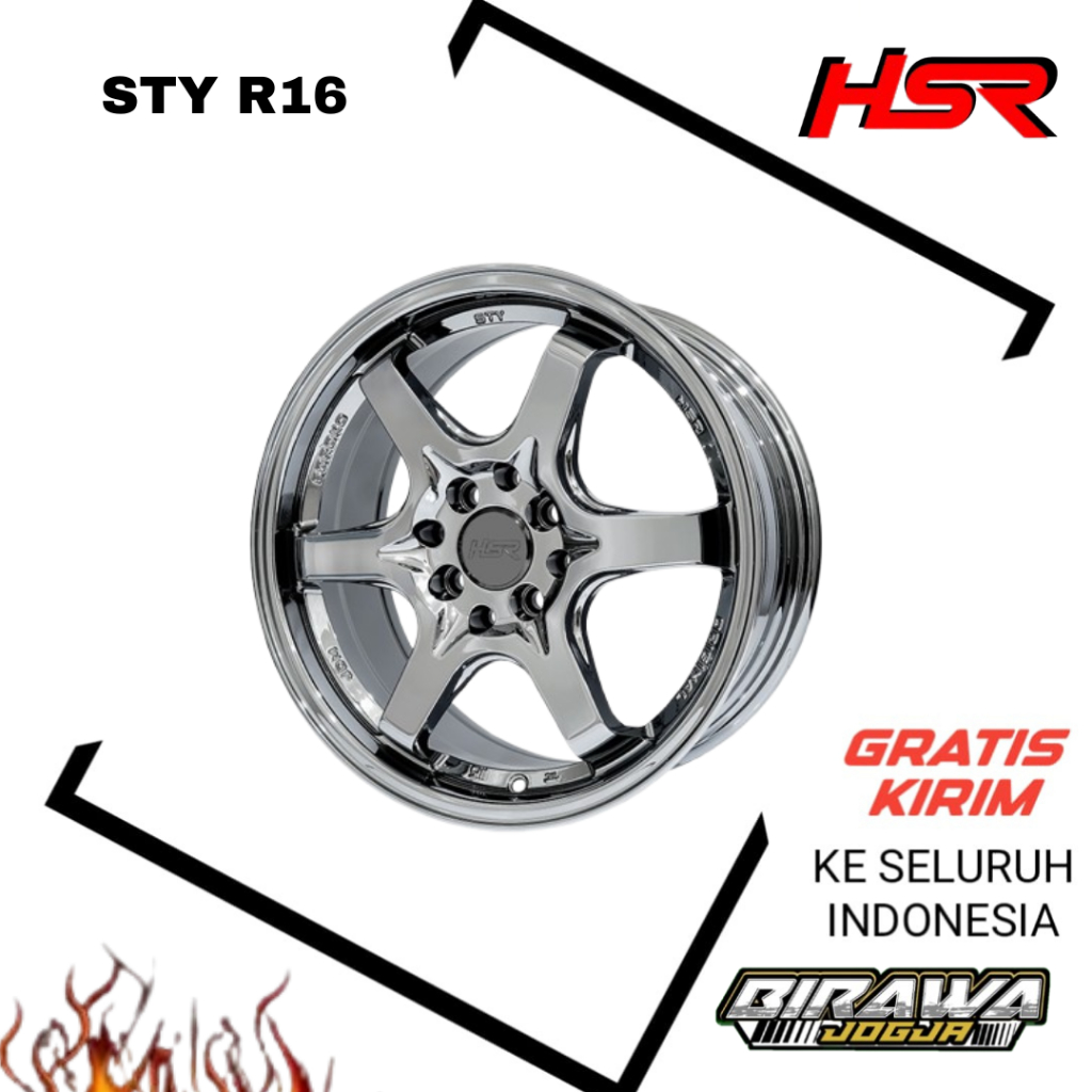 Velg Hsr STY R16 Pelek TE37 Ring 16 Bisa Jazz Yaris Brio Vinfast Avanza