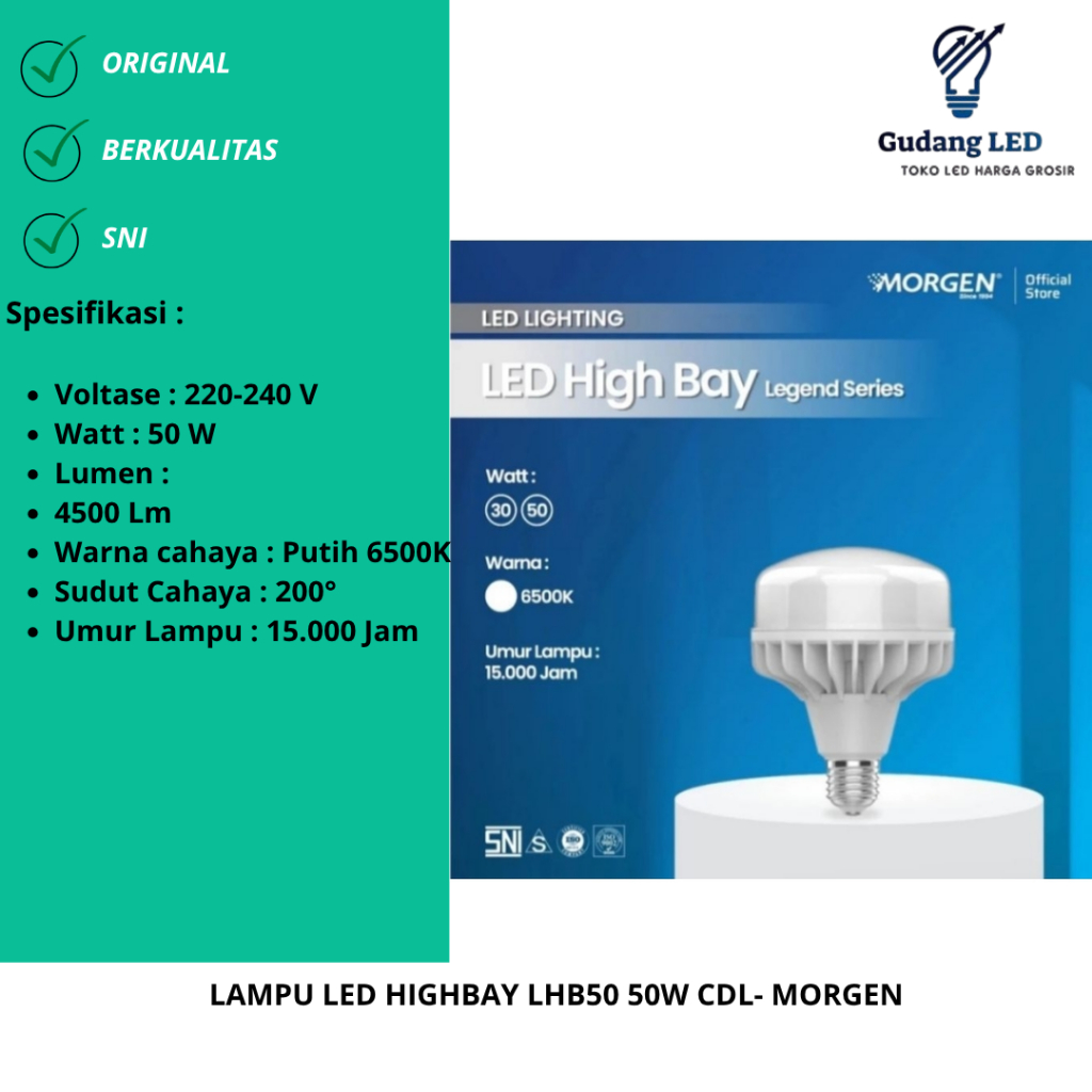 LAMPU LED HIGHBAY LHB50 50W CDL- MORGEN