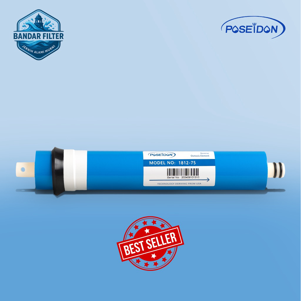 Membrane RO Rumah Tangga Kapasitas 75 GPD Filter Air Minum Rumahan Poseidon Reverse Osmosis