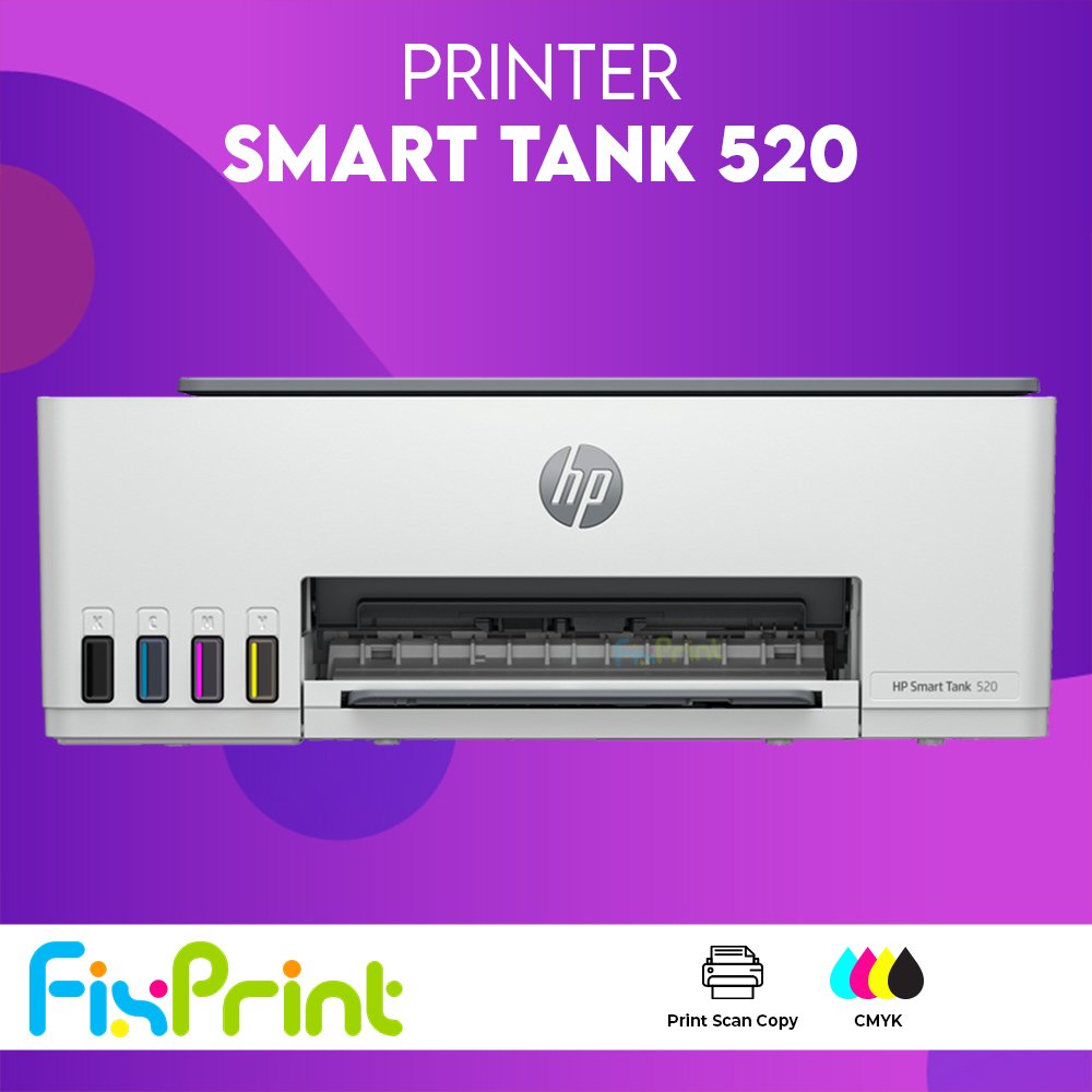 (Unit Demo Siap Pakai) Printer HP Smart Tank 520 Print Scan Copy Kelengkapan Aman & Sudah Include Ti