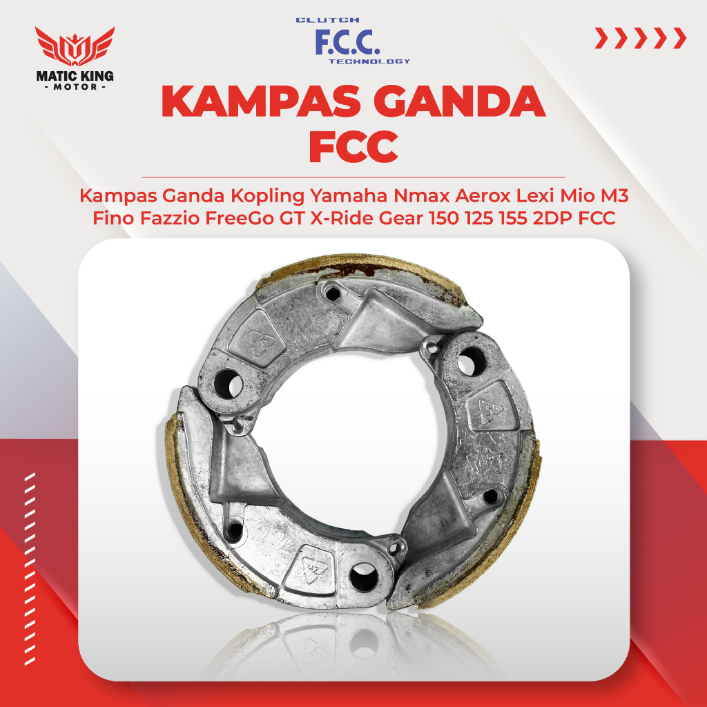 FCC Kampas Ganda Kopling Yamaha Nmax Aerox Lexi Mio M3 Fino Fazzio Freego GT X Ride Gear 125 150 155