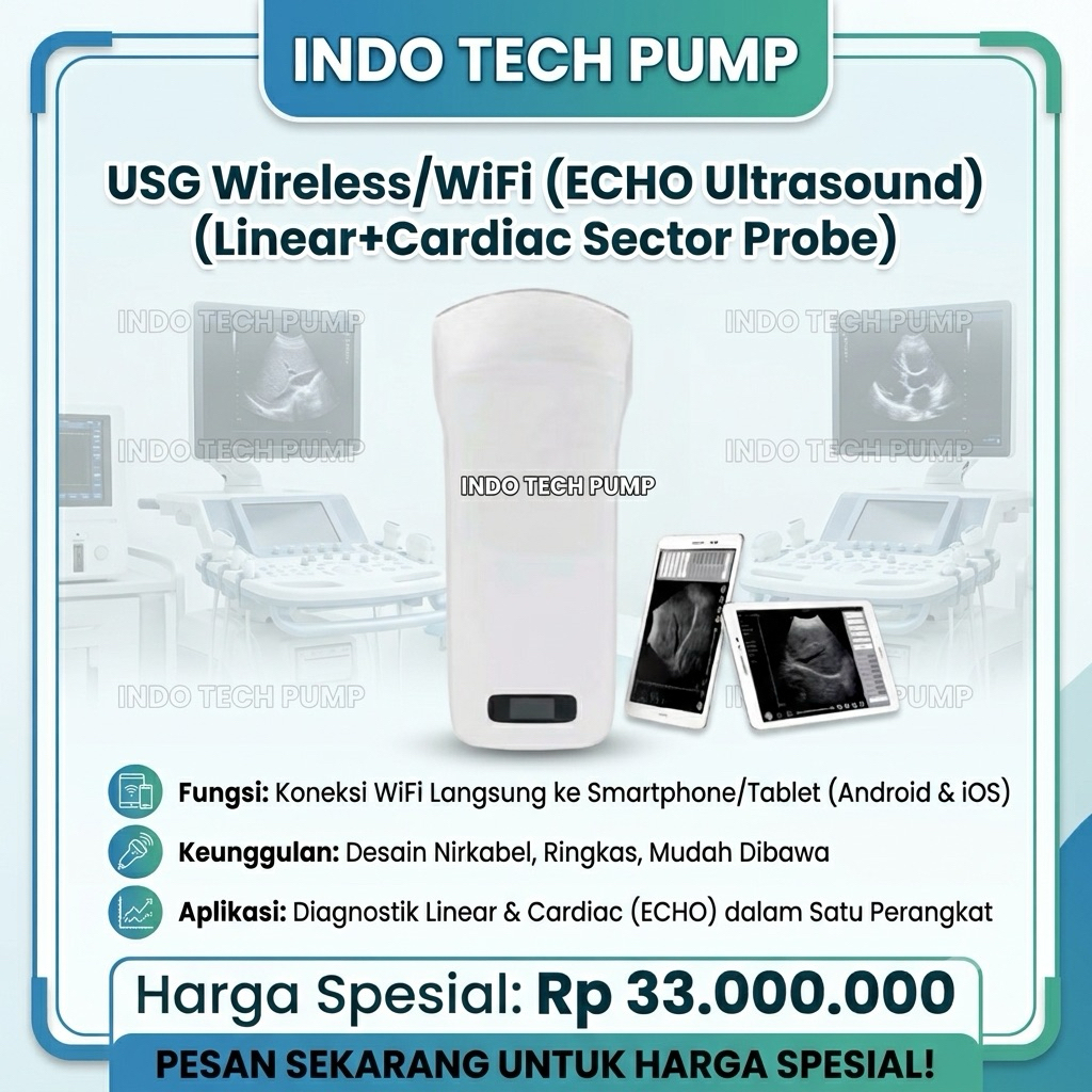USG Portable Linear Wireless Wifi Probe Ultrasond Scranner Androit Apple Windows Kompitabel