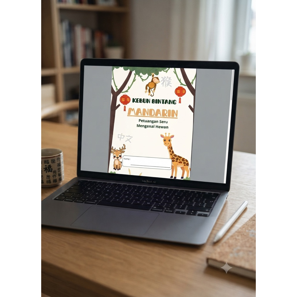 DIGITAL PDF -Workbook Mandarin: Kebun Bintang (19 Halaman)