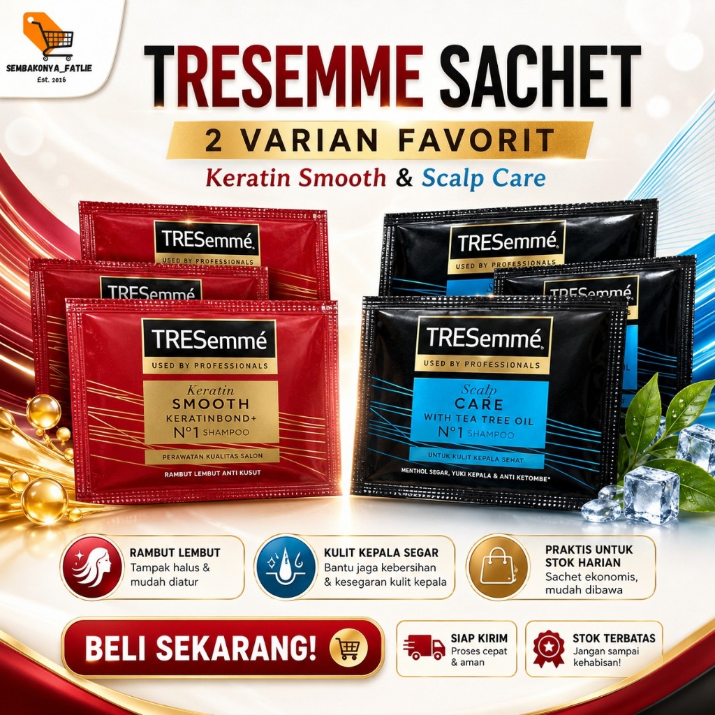 SAMPO TRESEMME SACHET / 1 RENCENG ISI 12