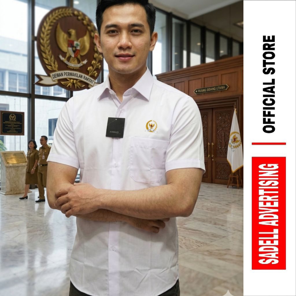 Kemeja ALISAN DPR RI Lengan Panjang / Pendek / Baju Kerja DPR RI Alisan / Seragam DPR RI Alisan Prem