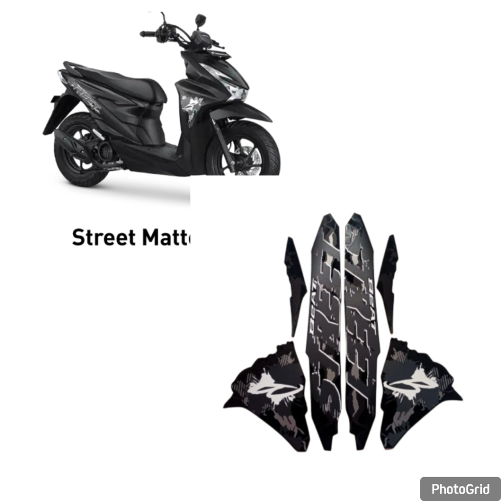 Stiker Striping Motor Honda Beat Street 2026 Hitam doff