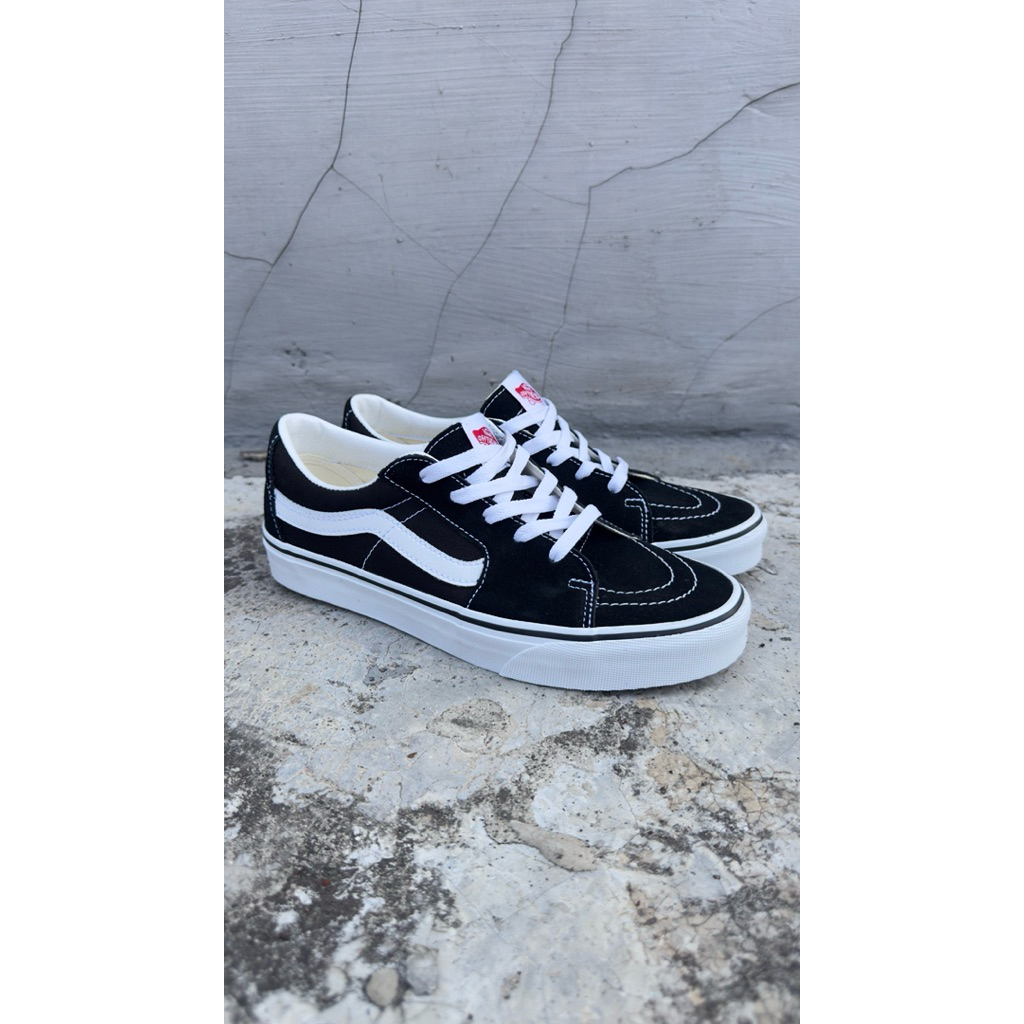 vans sk8 low black white original pt navya / gmg