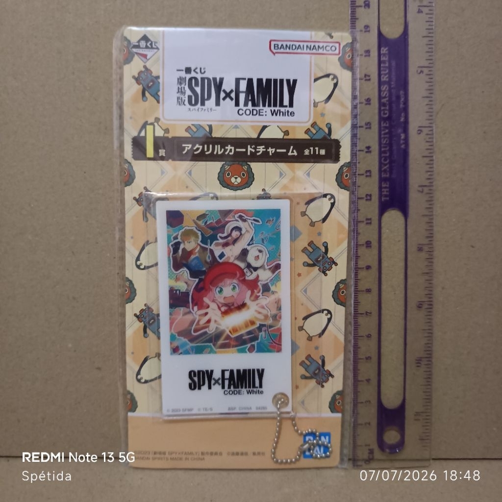 Ichiban Kuji SPY×FAMILY Movie Acrylic Card Charm Prize I