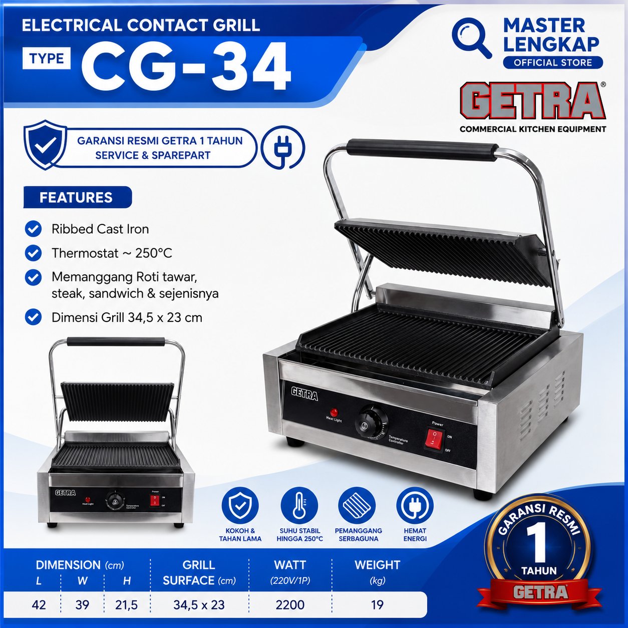 GETRA ELECTRICAL CONTACT GRILL CG-34 / CG34 / CG 34