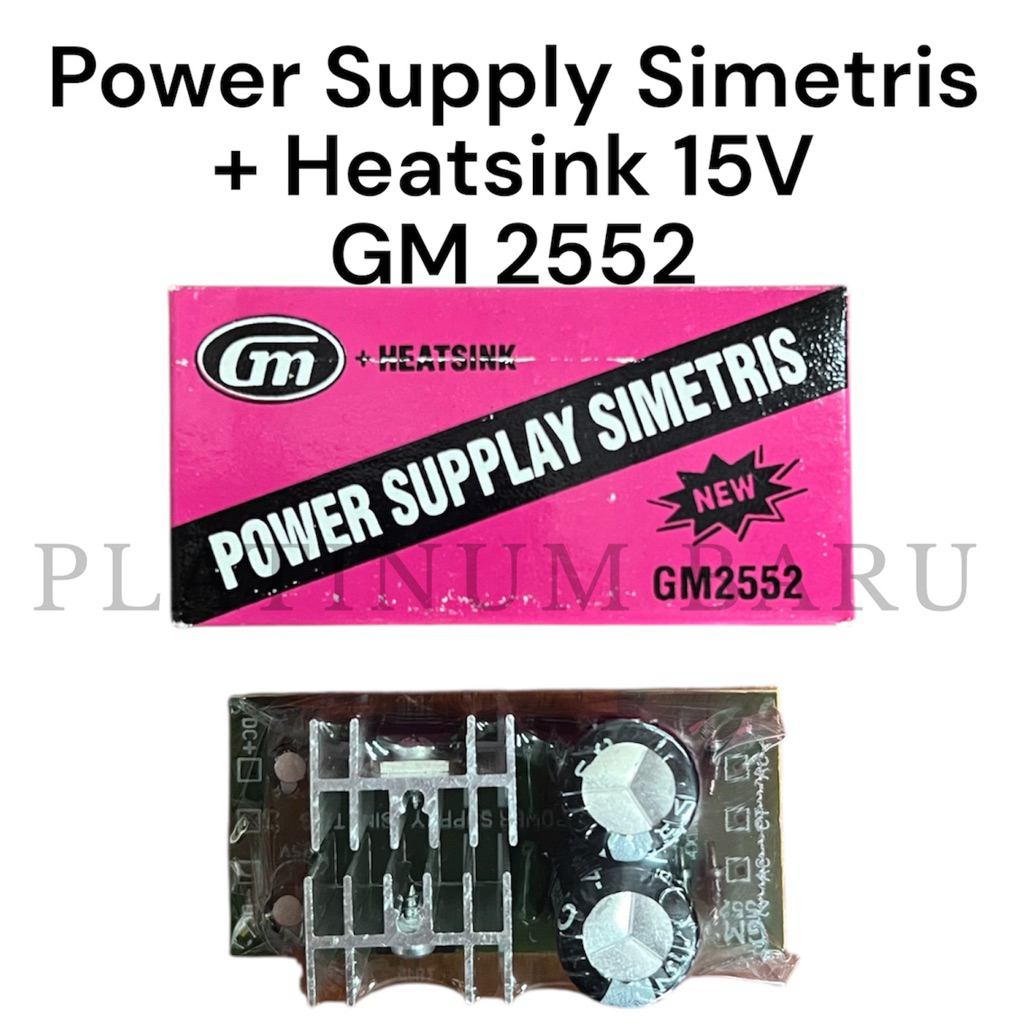 Power Supply Simetris 15V GM2552 + Heatsink Regulator PSU DC Simetris Audio Preamp Tone Control PCB 