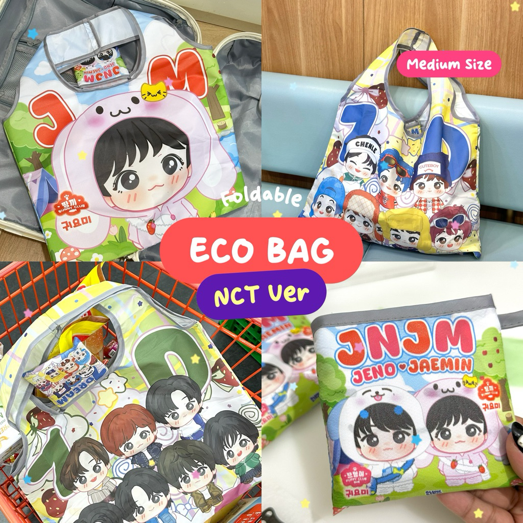 [ PO 16 MEDIUM ] Nct Dream Nct 127 Double Side Ecobag  | Folded Shopping Bag Nct Blumebinu_