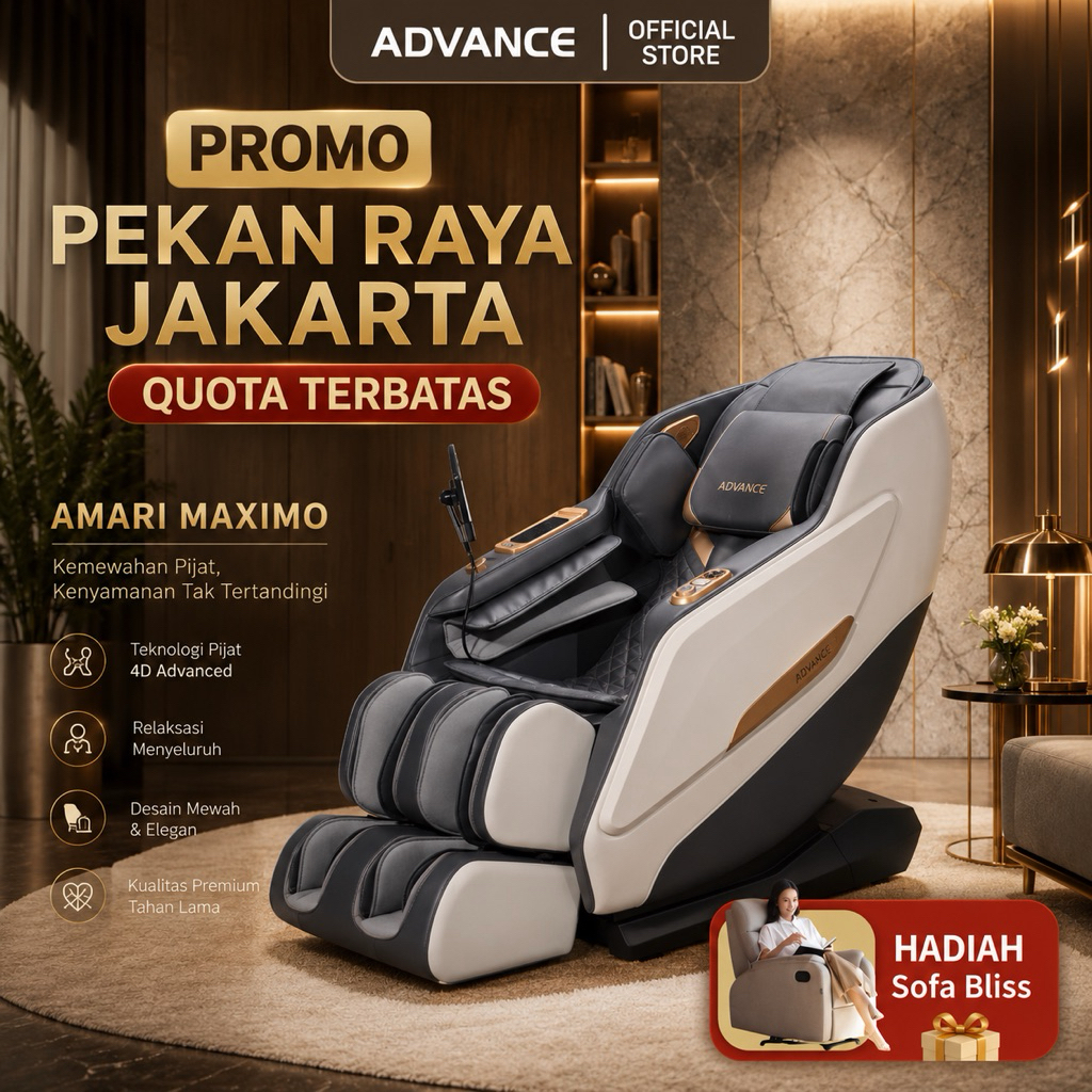 ADVANCE - AMARI MAXIMO (HS8923) Kursi Pijat Advance Terbaru - Kursi Pijat Advance Refleksi - Kursi P