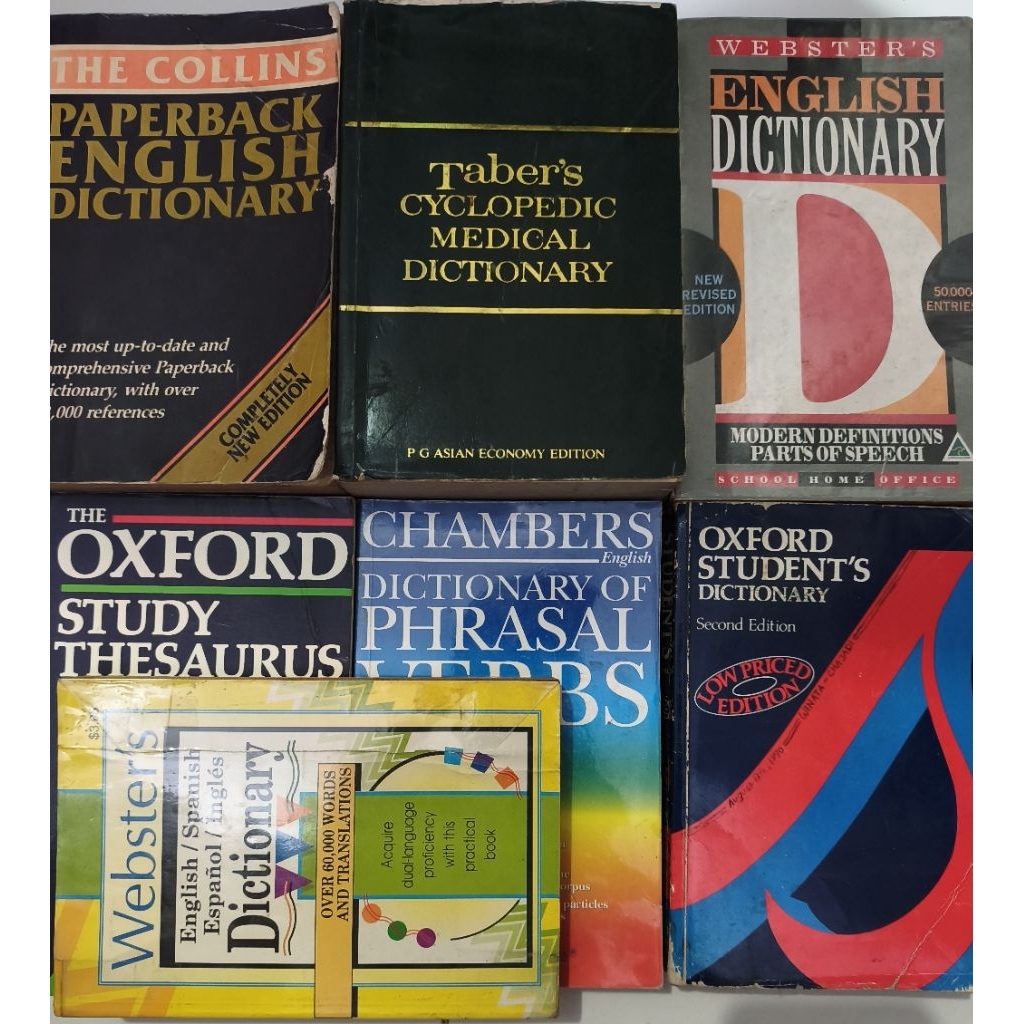 KAMUS TABER'S CYCLOPEDIC MEDICAL DICTIONARY/THE COLLINS PAPERBACK ENGLISH DICTIONARY/WEBSTER'S ENGLI