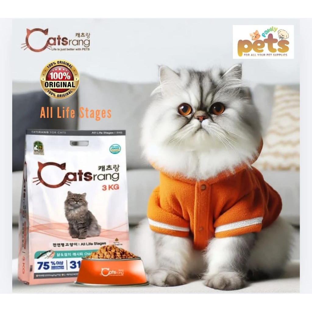 Makanan Kucing Catsrang All Stages 3 kg - 5kg. Taurine, Yucca Extract, Bebas Pewarna