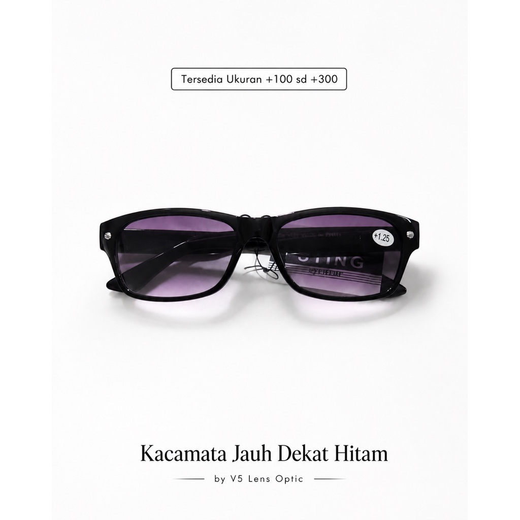 Kacamata Jauh Dekat Hitam ES | Woman Sunglasses | Woman Sunglass | Sunglass Minus | Sunglass Orang T
