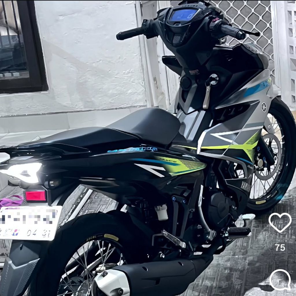 Striping Yamaha MX King Terbaru 2026 Silver Biru Striping Yamaha MX King 2026 Terbaru Biru Hitam Kua