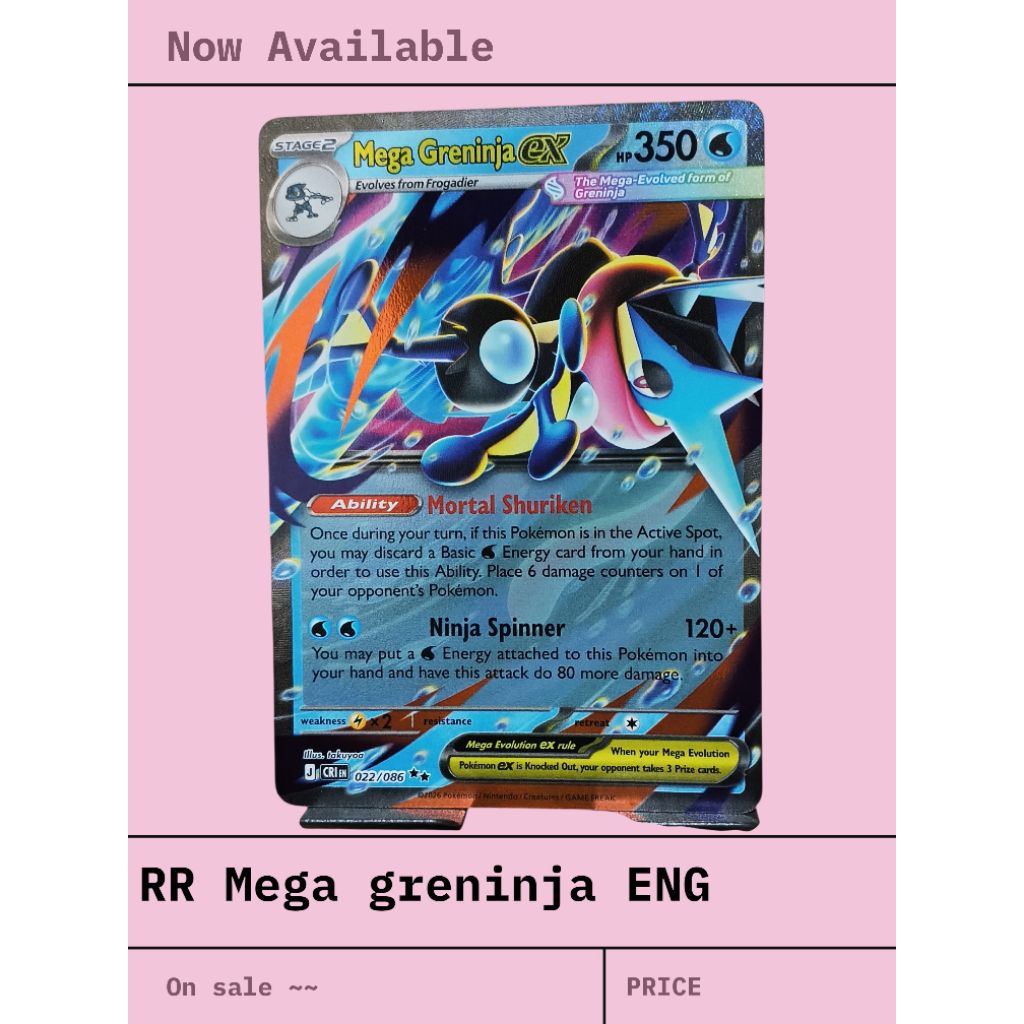 kartu pokemon RR EX Mega greninja ENG Mix