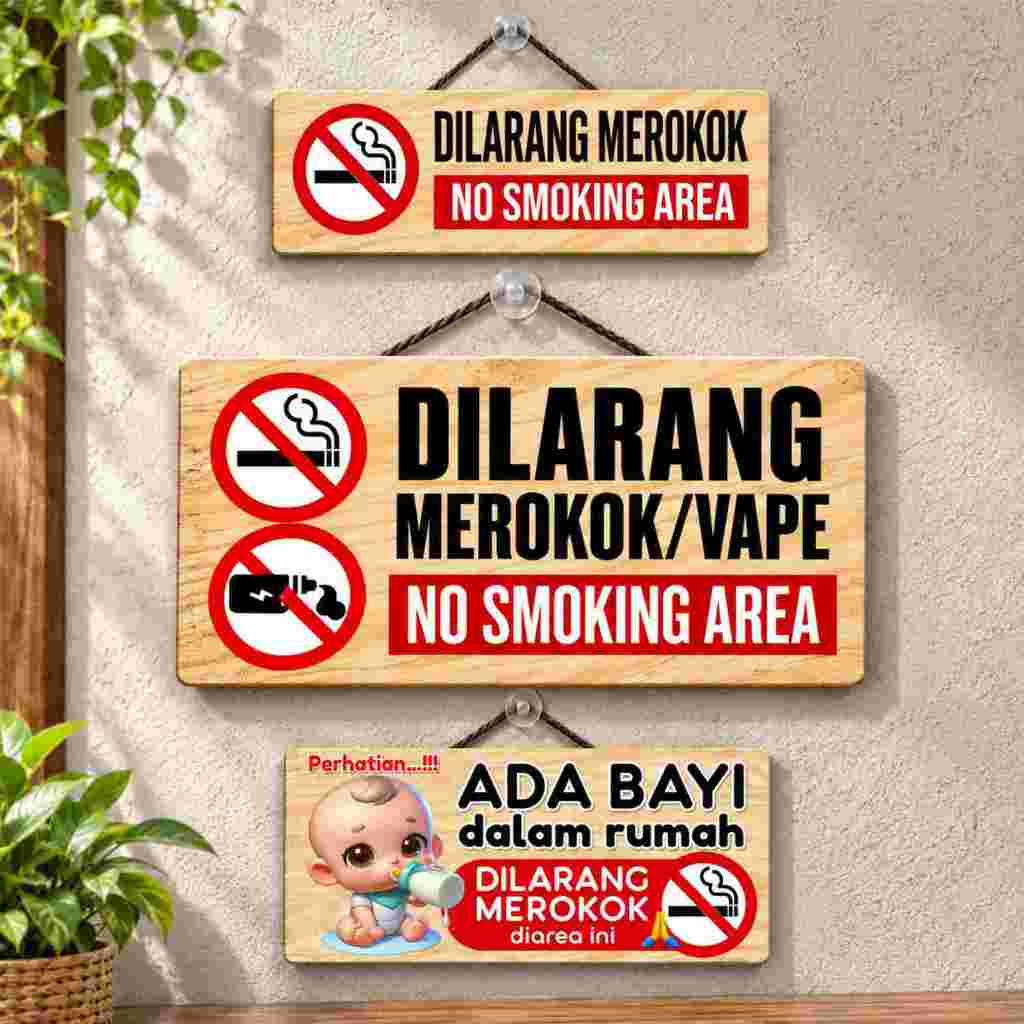 Dilarang merokok sign, no smoking no vave peringatan ada bayi dilarang merokok