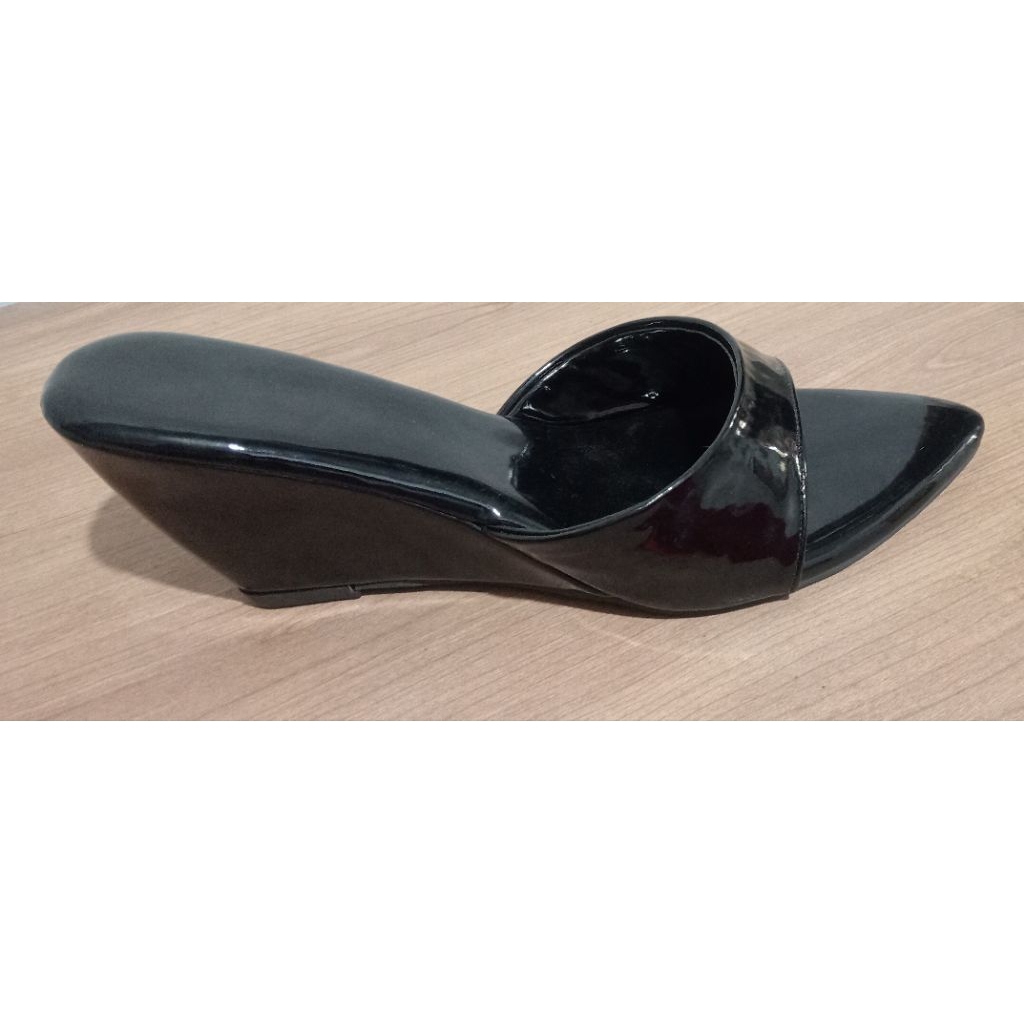Collen_12 Sendal high hells wanita slop wedges sampan