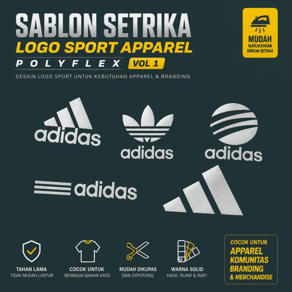 Logo Sport Logo Apparel Sport - Sablon Setrika POLYFLEX - Sablon Setrika - SATUAN