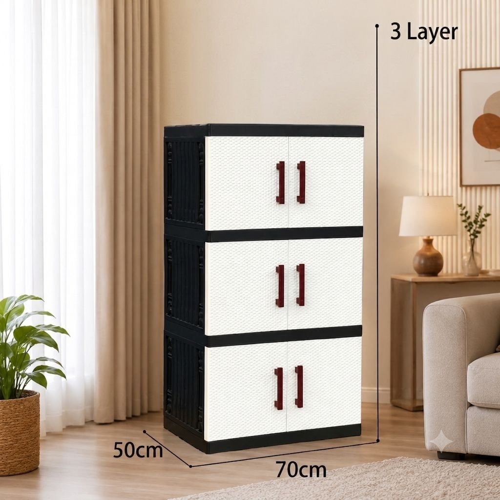 Lemari Plastik Lion Star Lemari Rusa Star by Lion Star 3 susun Bahan tebal