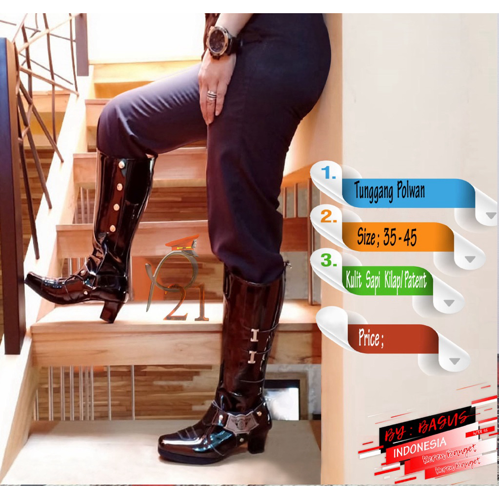 Sepatu P21-Sepatu Tunggang Polwan/Sepatu tunggang dishub/Sepatu Tunggang Wanita/Sepatu tunggang