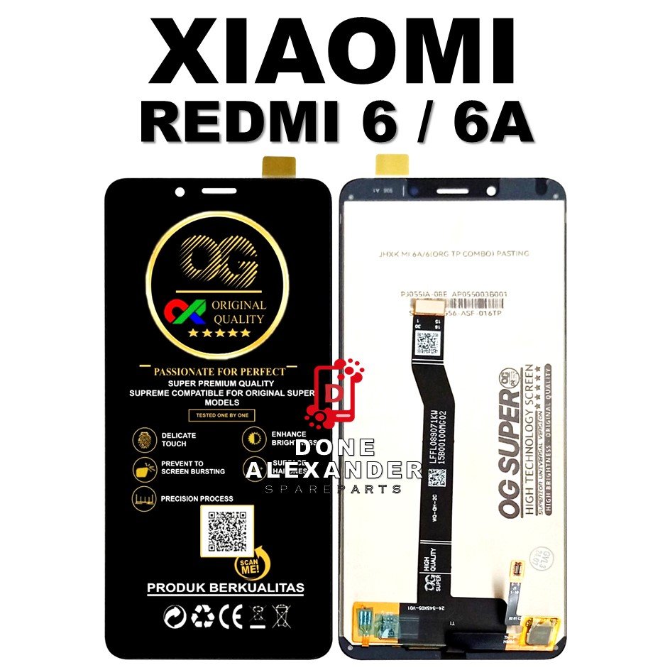 LCD TOUCHSCREEN REDMI 6 / 6A COMPLETE ORIGINAL 100%