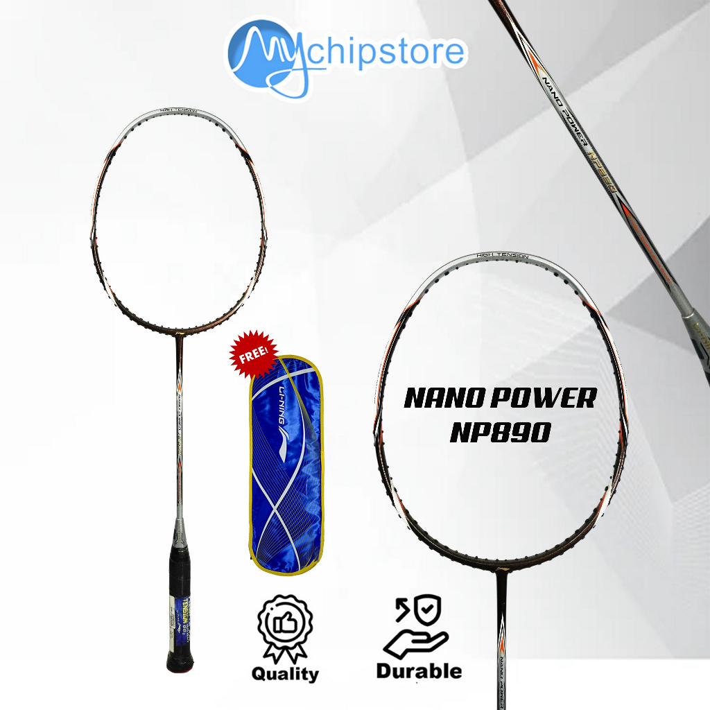 Raket LINING NANO POWER NP890 FREE TAS Raket Bulutangkis Badminton Original