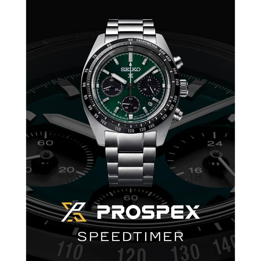 Jam Tangan Pria Seiko Prospex Speedtimer Chronograph Tachymeter Dial Hijau