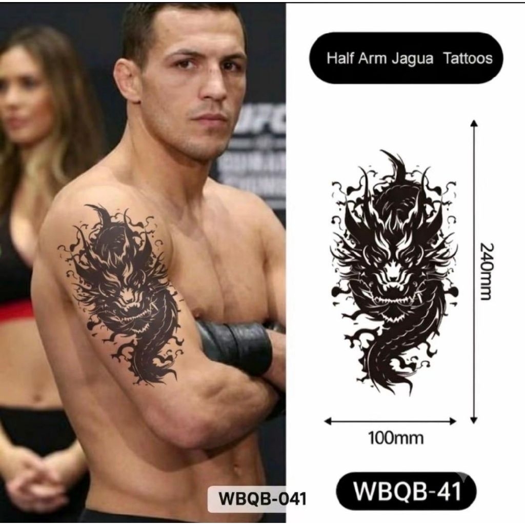 ( SEMI PERMANEN ) Tatto Temporer WBQB 41 NAGA Rrww tatto temporary tatto tempel sementara bisa buat 