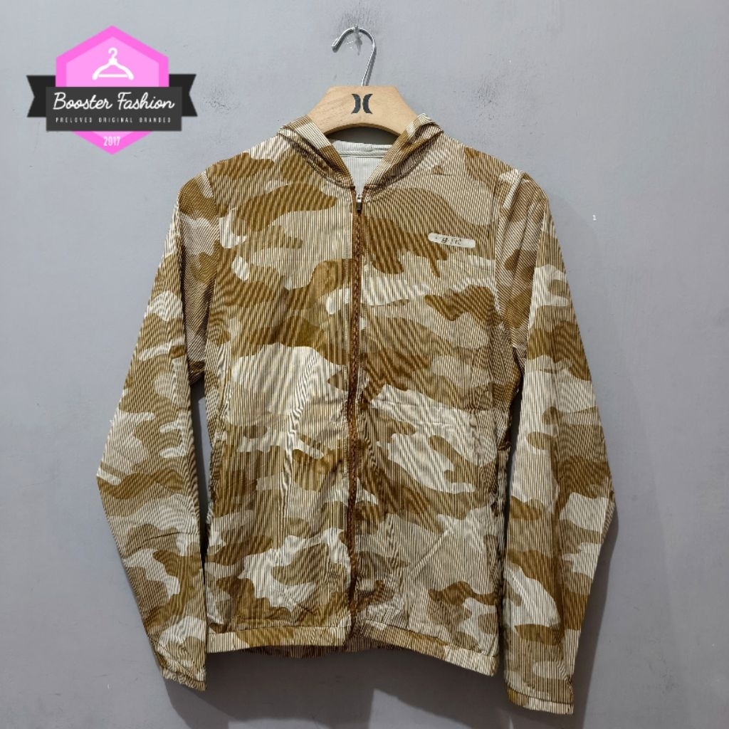 JAKET RUNNING G-FIT CAMO HOODIE ORIGINAL SIZE S