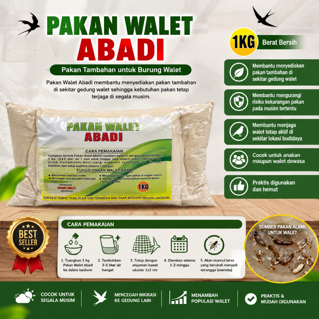 Pakan Burung Walet,  PAKAN WALET ABADI