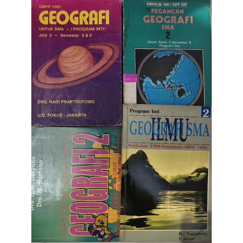 BUKU GEOGRAFI SMA & SLTP BEKAS ORIGINAL