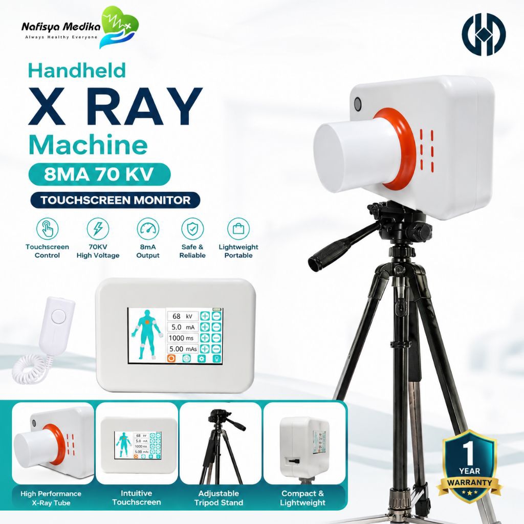 Handheld X Ray Machine Portable 8mA 70kV Touchscreen Monitor Digital Radiography Portable X-Ray Unit