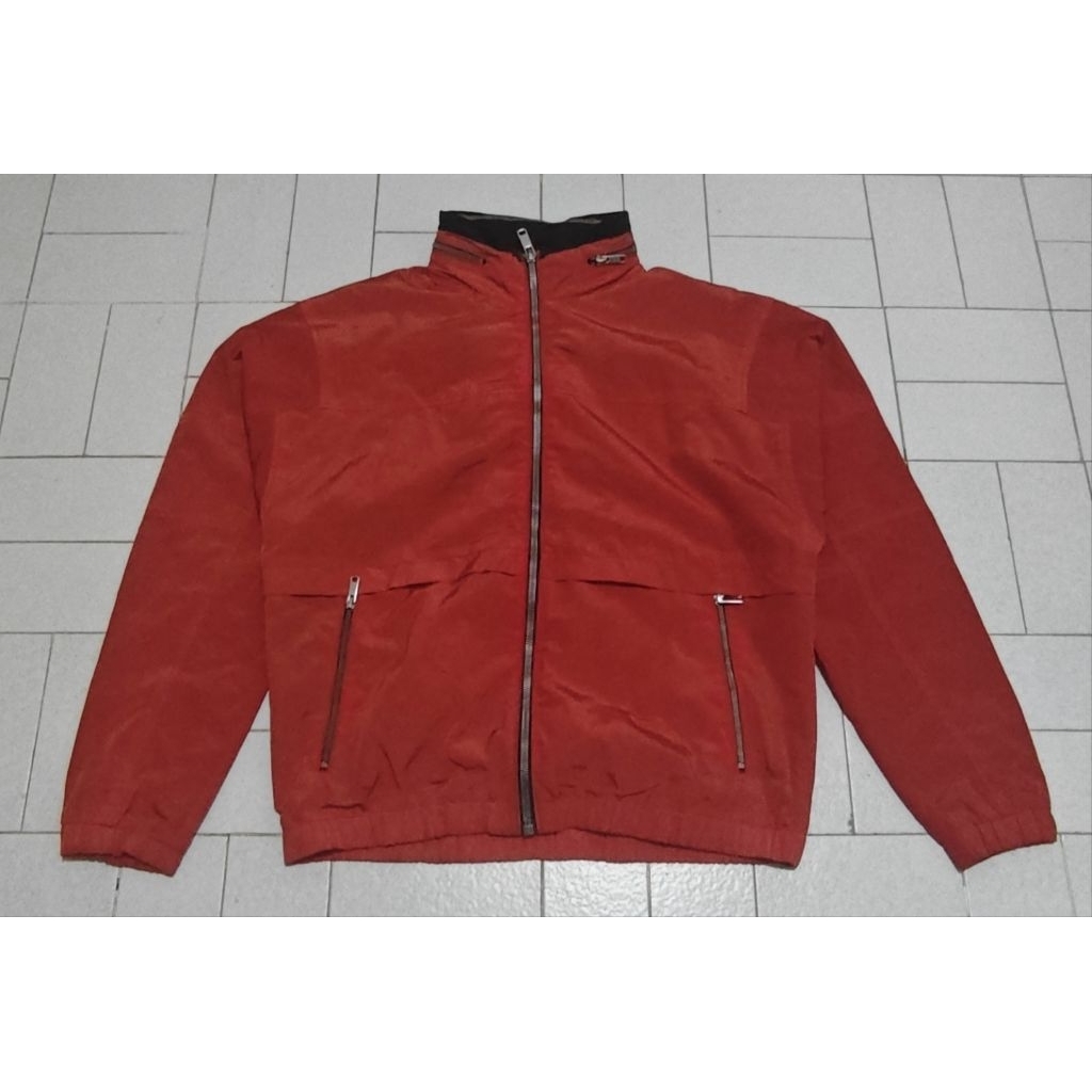 Jaket Casual Windbreaker Zara Orange Red