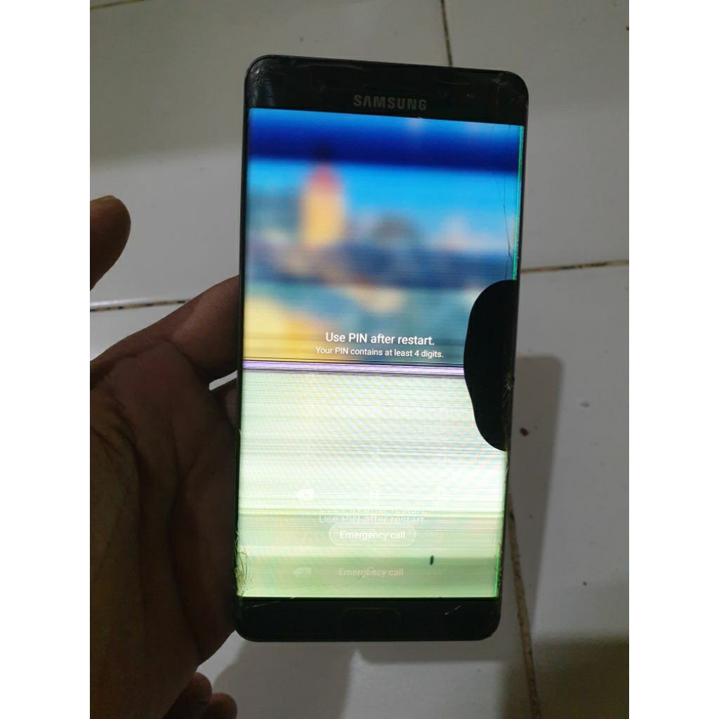 samsung note FE (sm-n935f) sein ,mesin hidup normal lcd rusak